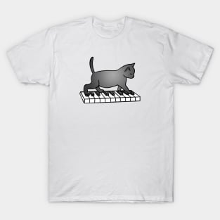 Cat Playing Piano T-Shirt